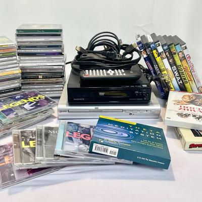 Collection Of DVDs, CD’s And DVD Players 