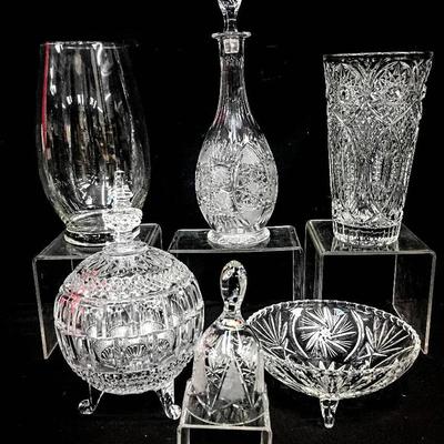 Group of Cut Crystal Tableware and Decorative Glass