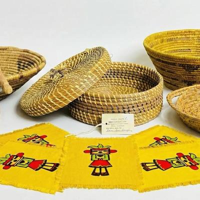 Native American Coiled Baskets, Koyemsi doll + More! 