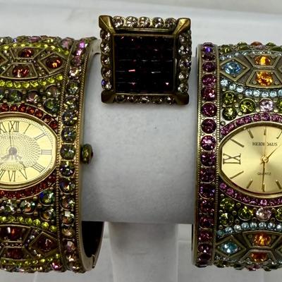 Heidi Daus Watches and Ring (sz 8.75)