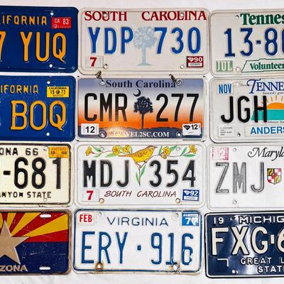 Vintage & Modern US License Plate Collection