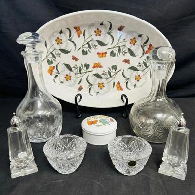 Decanters, Crystal Salt & Pepper Shaker, Crystal Candle Holders + More! 