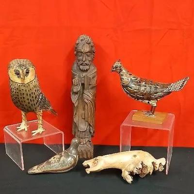 Handmade Menagerie & Carved Wooden St. Peter