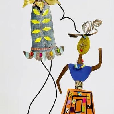 Lisa & Autumn Metal Art figures by Bill & Marcia Finks! 