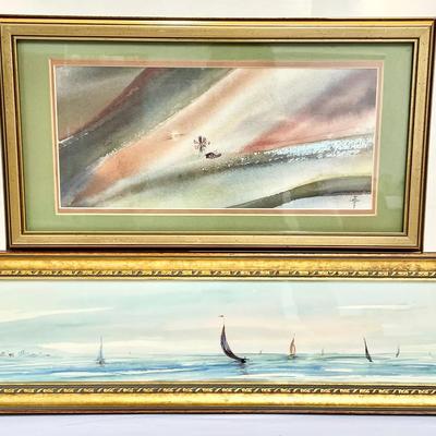 Pair of Original Watercolor Artworks by Masako Summers