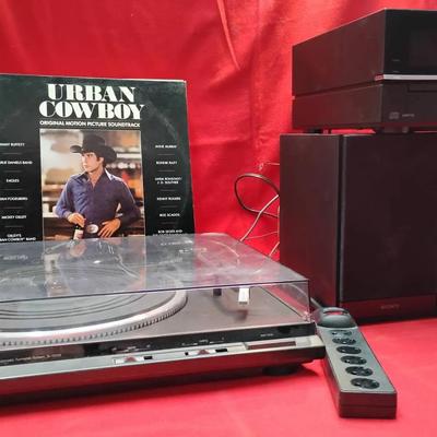 Vintage Technics SL-DD33 Turntable & Sony Micro Hi-Fi System Bundle - Works!