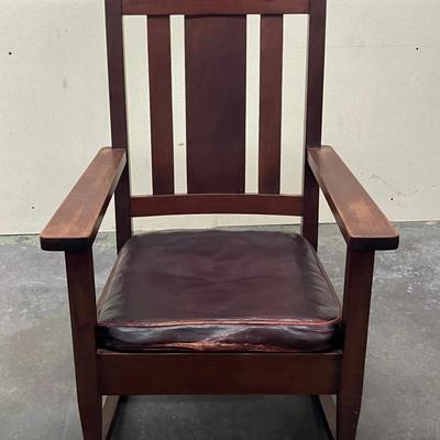Vintage Mission-Style Rocking Chair