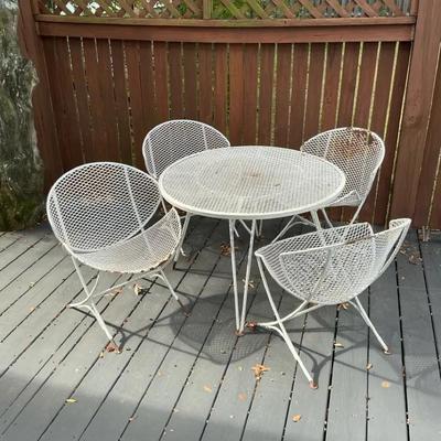 MCM Clamshell Or Orange Slice Dining Set Salterini 