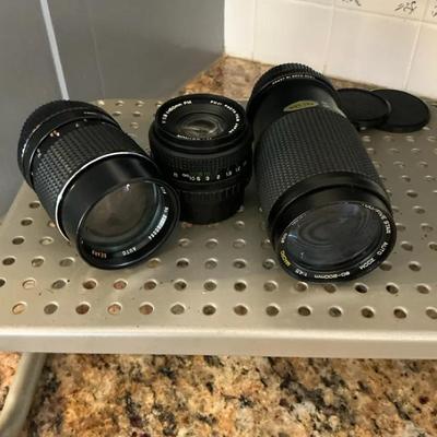 Camera Lenses Lot Of 3
