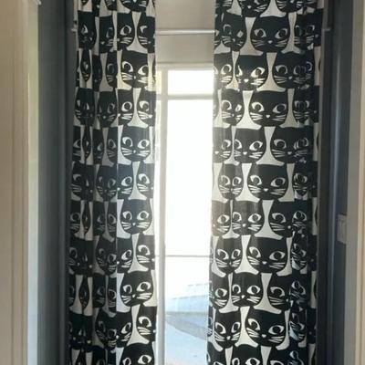 Cat Themed Curtain Panels
