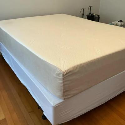 Queen Size Tempurpedic Box Spring, Mattress And Bed frame  