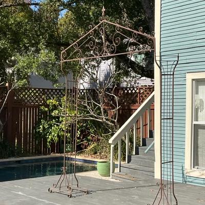 Wrought Iron 3 Piece Garden Trellis 