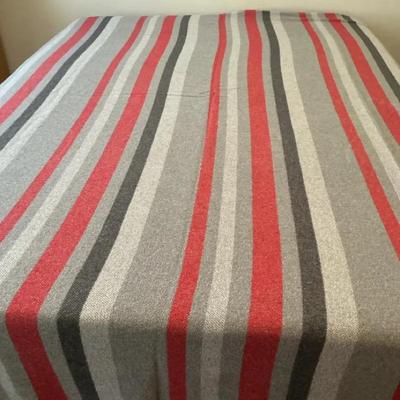 Vintage Striped Blanket Made In Portugal