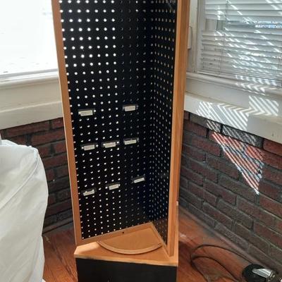 Pegboard Rolling Storage Rack For Jewelry Or Small Tools