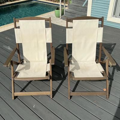 Wood Canvas Loungers 