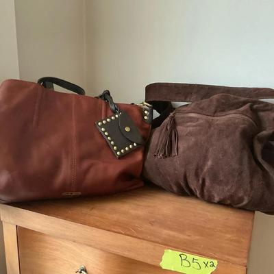 Lucky Brand Leather Purse & Brown Suede Purse