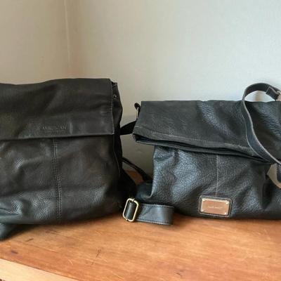 Black Leather Purse & Backpack