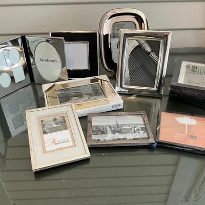Silver The And Black Picture Frames Lot Of 10