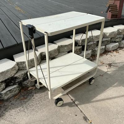 80’s Metal Folding Serving Cart #2