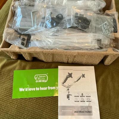 Gibbon Gas Spring Aluminum LCD Monitor Desk Mount New In Box