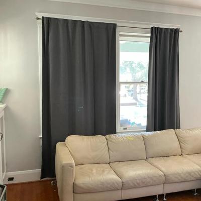 100” Charcoal Blackout Curtains #2
