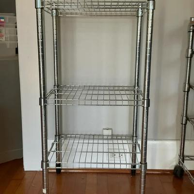 Ikea Chrome 3 Tier Storage Shelves