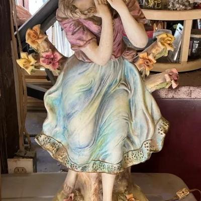 VTG Italian Porcelain Capodimonte Style Lamp