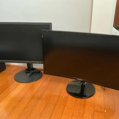 Samsung Curved & Lenovo Computer Monitors