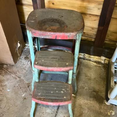 Vintage Cosco Product Metal Step Stool