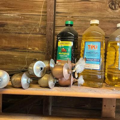 Copper Tiki Torches And Fuel