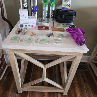 Sale Photo Thumbnail #59: Marble top End Table (there are 2)