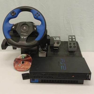 Sony PlayStation 2 with Gran Turismo 3, incl Steering Wheel and Pedals
