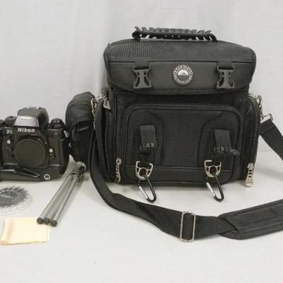 Nikon F4S 35mm Camera with Accessories in Case