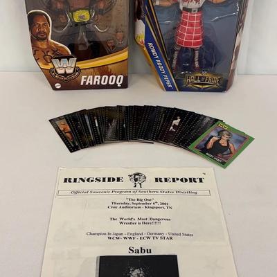 Wrestling Action Figures and Trading Cards (32)