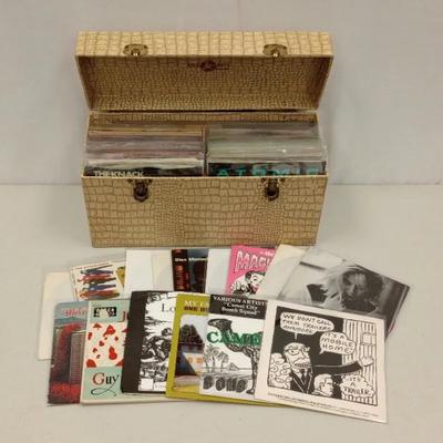 Disc Mate Record Case and 45 Records