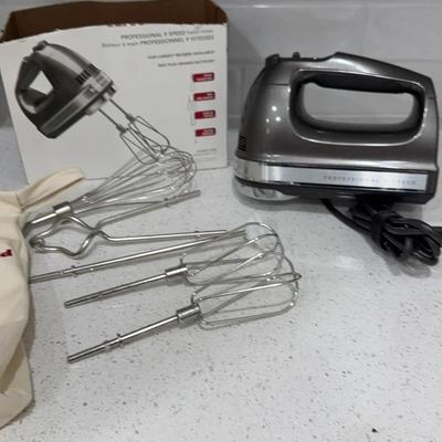 Kitchenaid Hand Mixer With Varied Attachments