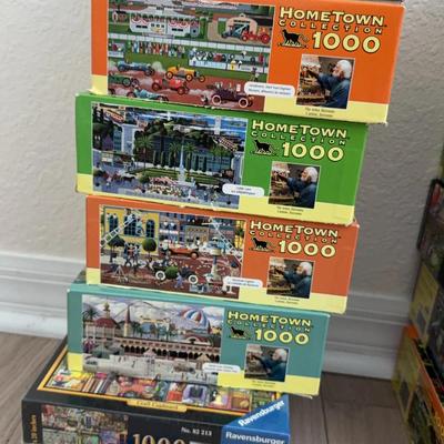 Lot Of 6- 1000 Piece Puzzles