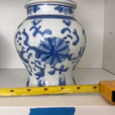 Blue And White Candy Jar
