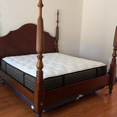 King Size Poster Bed Includes Mattress And Box Springs