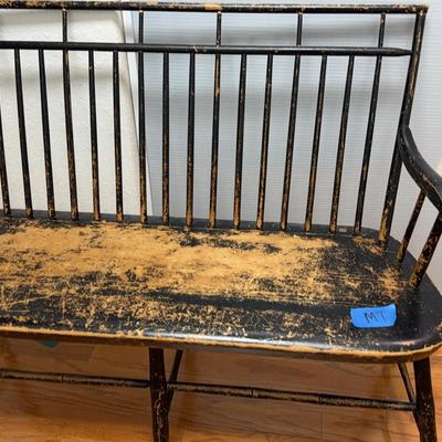 Antique Wooden Bench 43 X 18 X 36