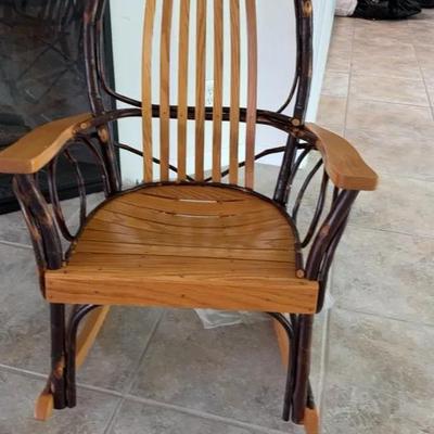 Rustic Wooden Rocking Chair – Two Of Two