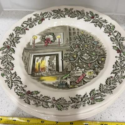 Merry Christmas Johnson Brothers Set Of Six Plates