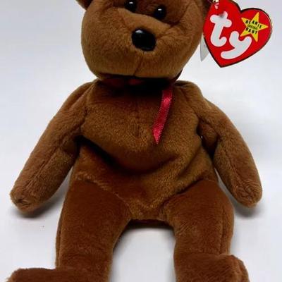 Rare Vintage "Ty Beanie Baby" Teddy Bear with Tag Errors