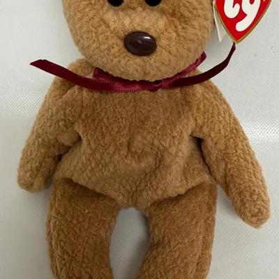 Curly The Bear "Ty Beanie Babies" With Errors 