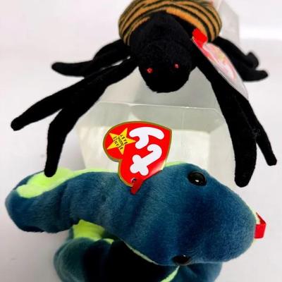 “TY” Rare Beanie Babies Spinner and Hissy