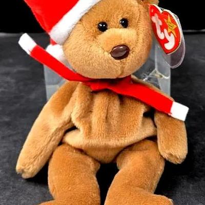 "Ty" Rare Beanie Baby 1997 Holiday Bear With Tag Errors 