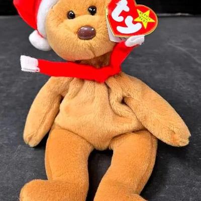 "Ty" 1997 Holiday Teddy Bear With Errors 