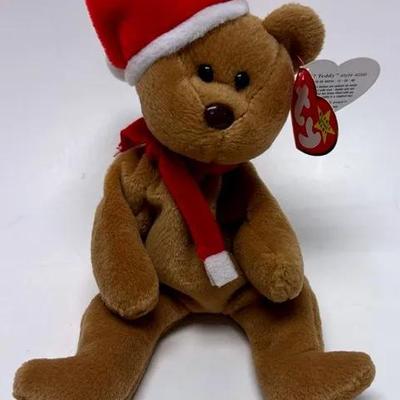 Ty 1997 Holiday Teddy Beanie Baby - Rare Misprint Edition!