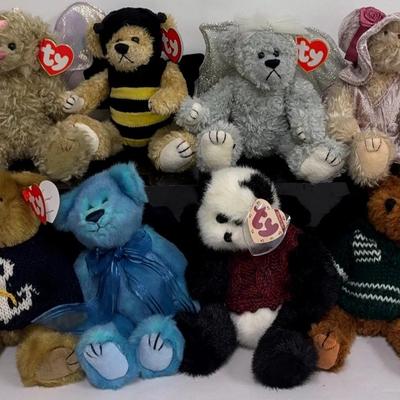 Eight Piece Collectible Beanie Babies