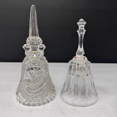 Pair of Cut Crystal Decorative Bells